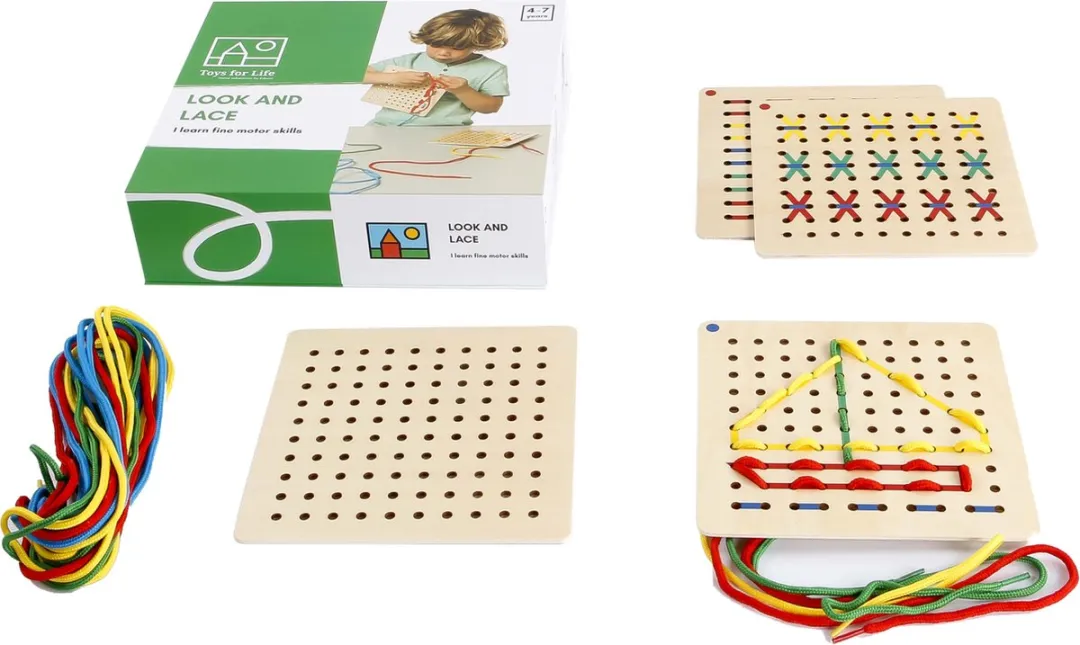 Toys for Life Kijk en Rijg Houten Speelgoed 100_523921 - 4 Planken