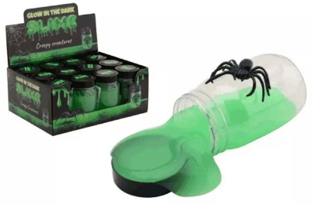 Johntoy Glow in the Dark Slijm Speelgoed - Spin & Insecten Multicolor
