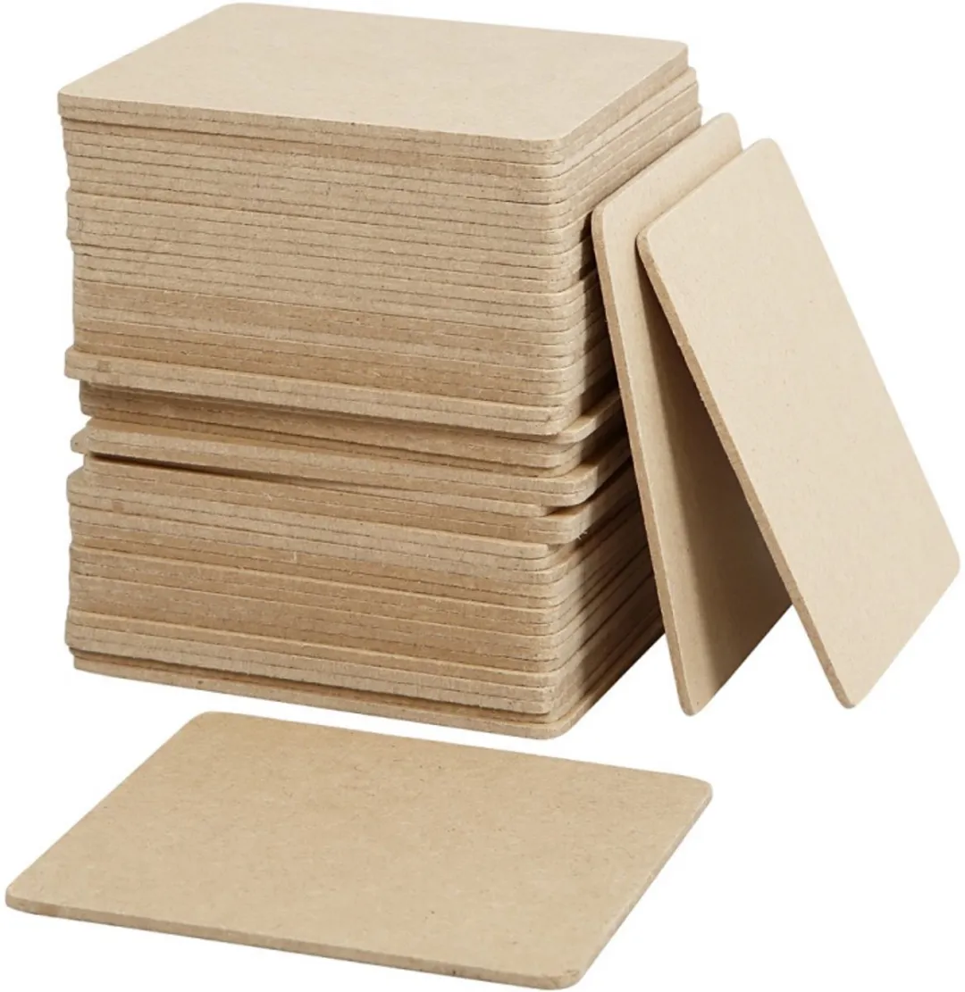 Creativ Company MDF Onderzetters 50 Stuks - Naturel