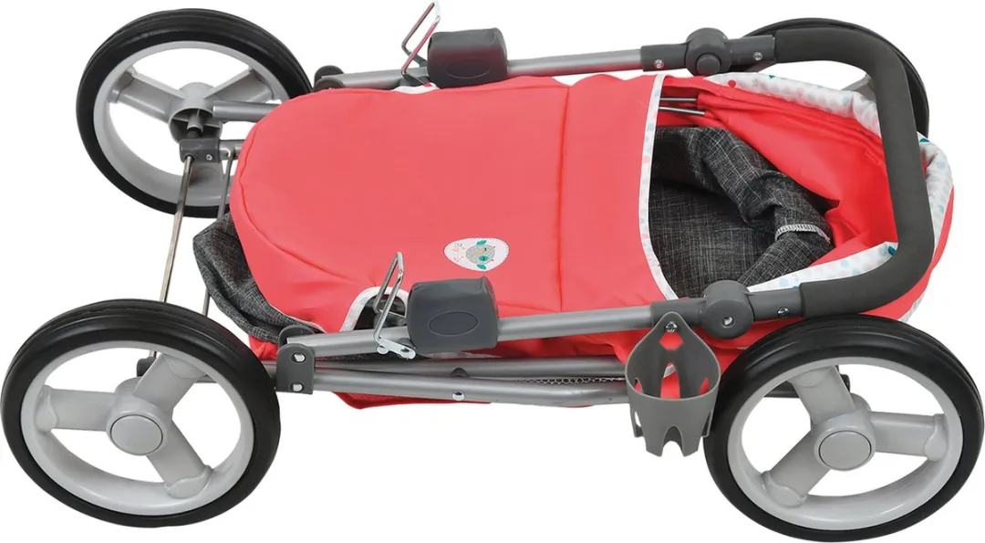 HAUCK Poppenwagen angie toys for kids- rood / grijs