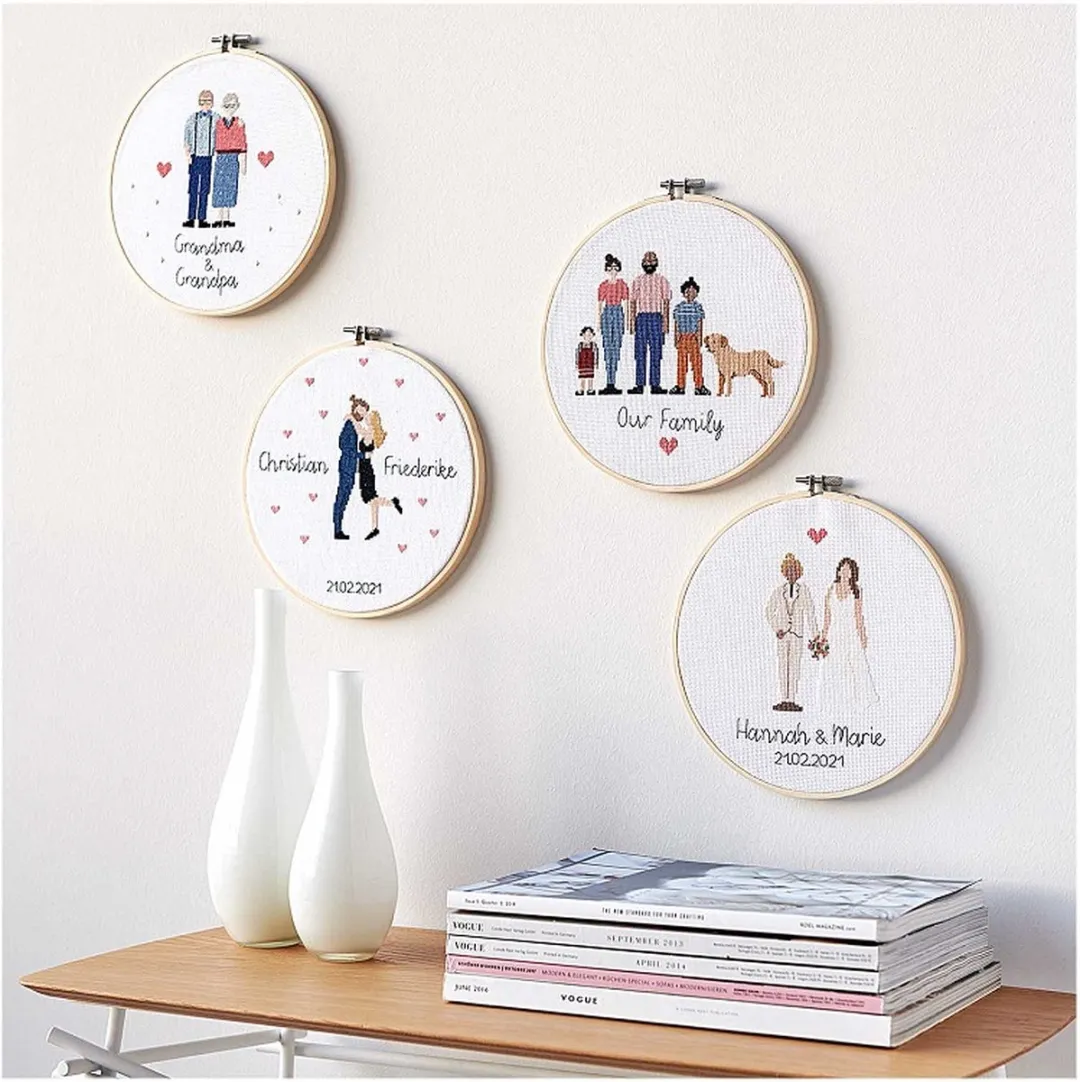 Rico Design Borduurpakket Jonge Familie 100111 - Aida 16 count