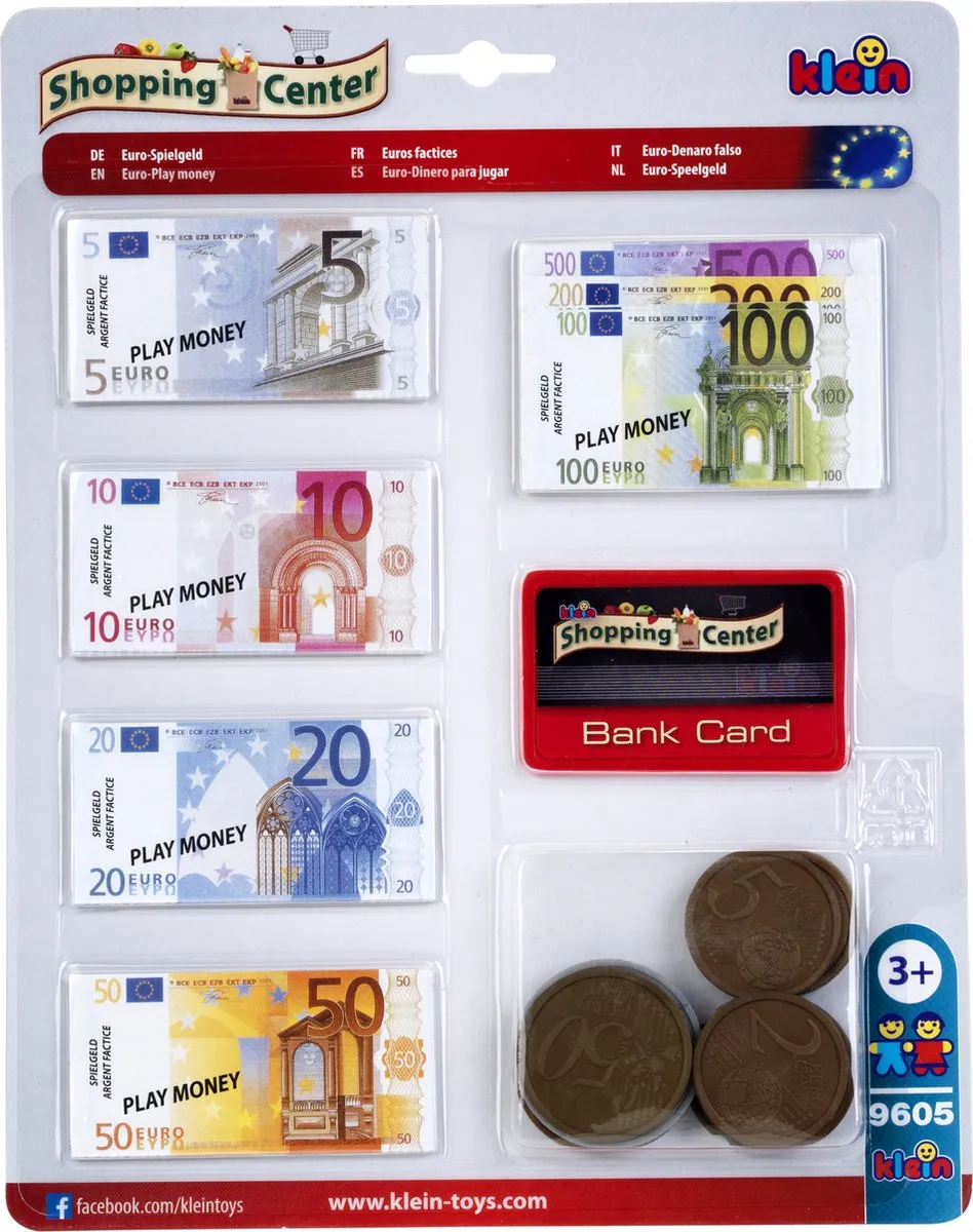Klein Toys Euro Speelgeld Set - Multicolor