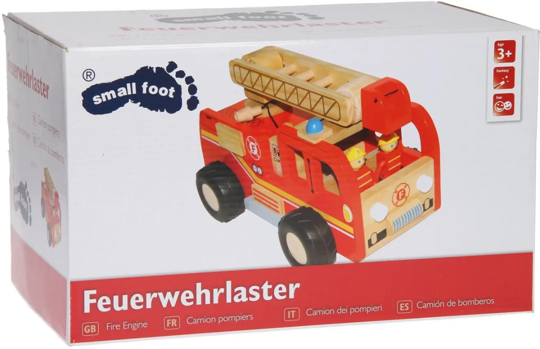 Small Foot Brandweervrachtauto 8509 - Rood