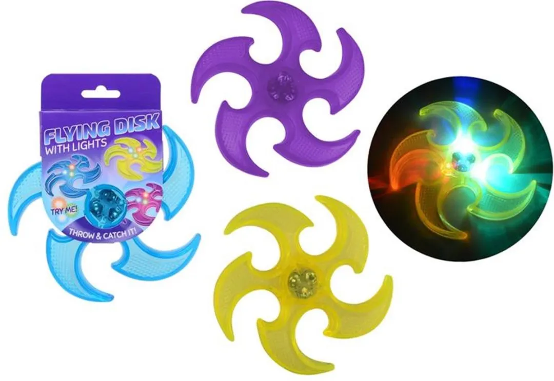 Johntoy Frisbee met Licht 15cm - Siliconen