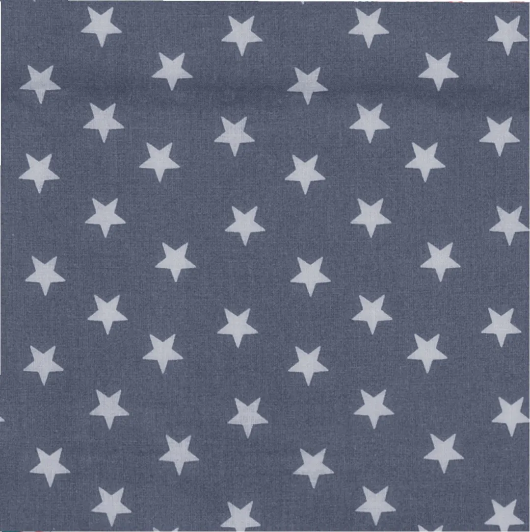 BINK Bedding Stof Katoen Stars Grijs per meter