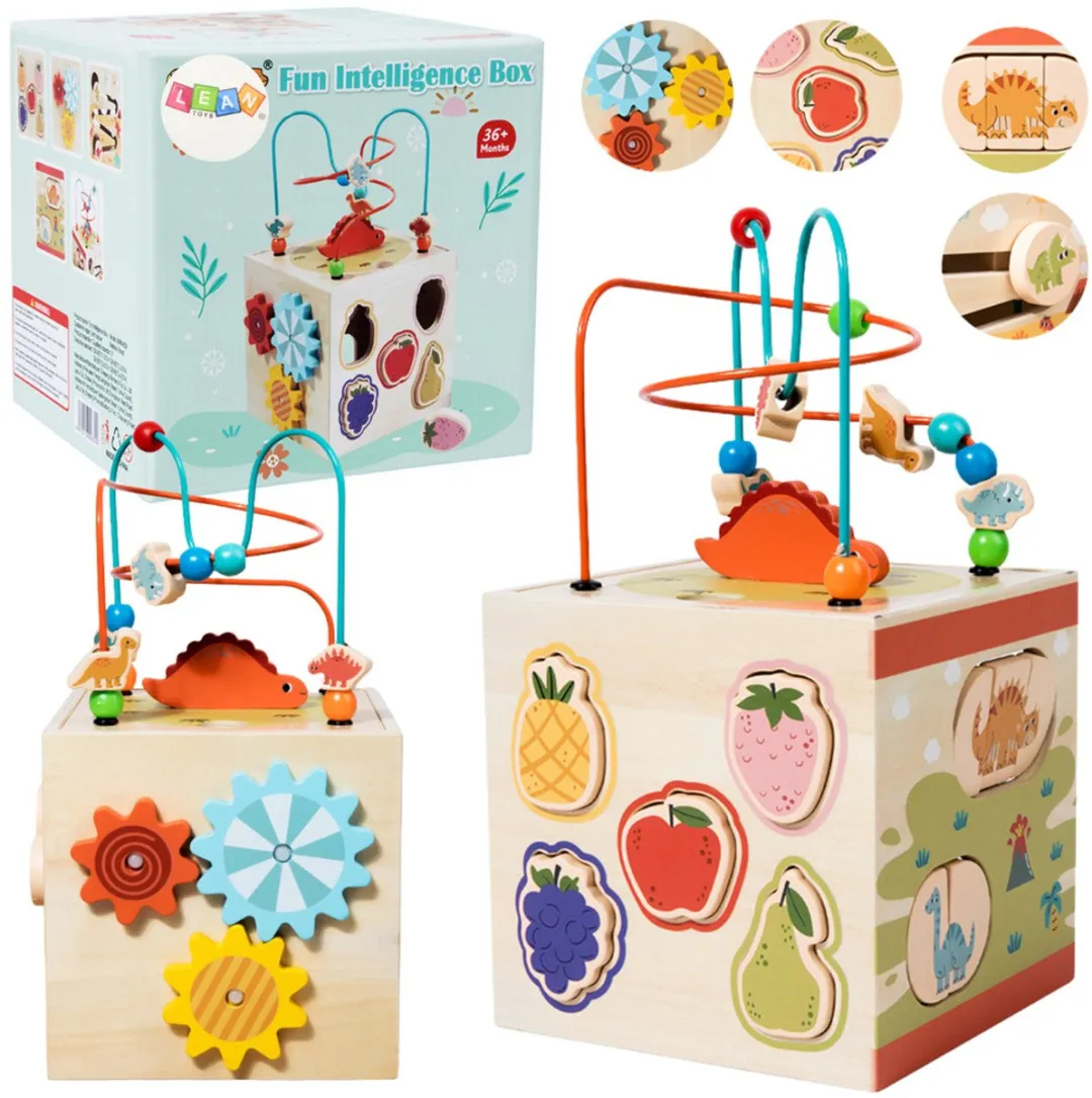 Lean Toys Leerkubus Montessori 5-in-1 - Hout