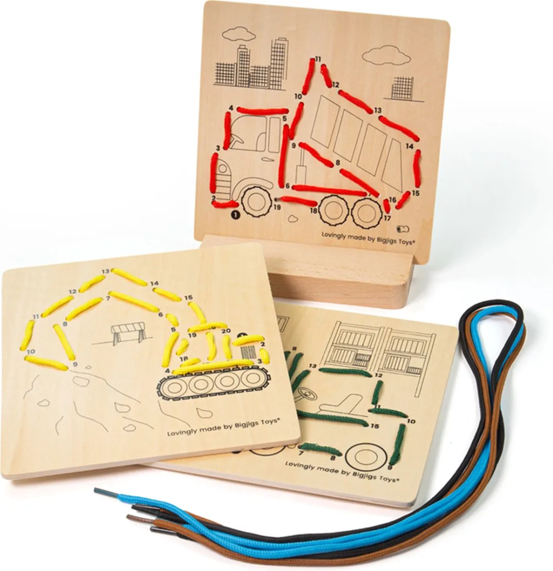 BIGJIGS Cijferend Vinnen Bouw - Multikleur