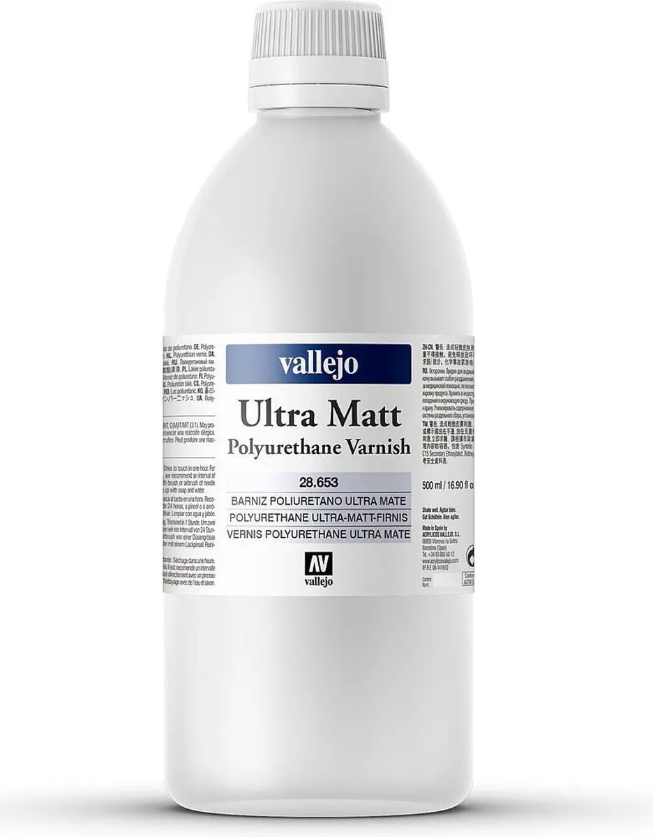 Vallejo Polyurethane Ultra Matt Varnish 500ml