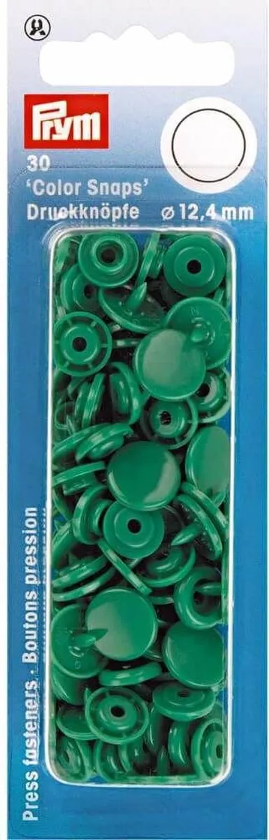 Prym Drukknoop ColorSnaps 12,4mm - 30 Stuks - Groen - afbeelding 6 van 6