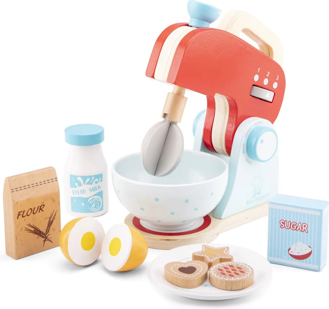 New Classic Toys Houten Mixer Set - 11-delig - Rood