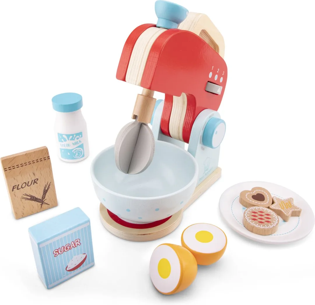New Classic Toys Houten Mixer Set - 11-delig - Rood