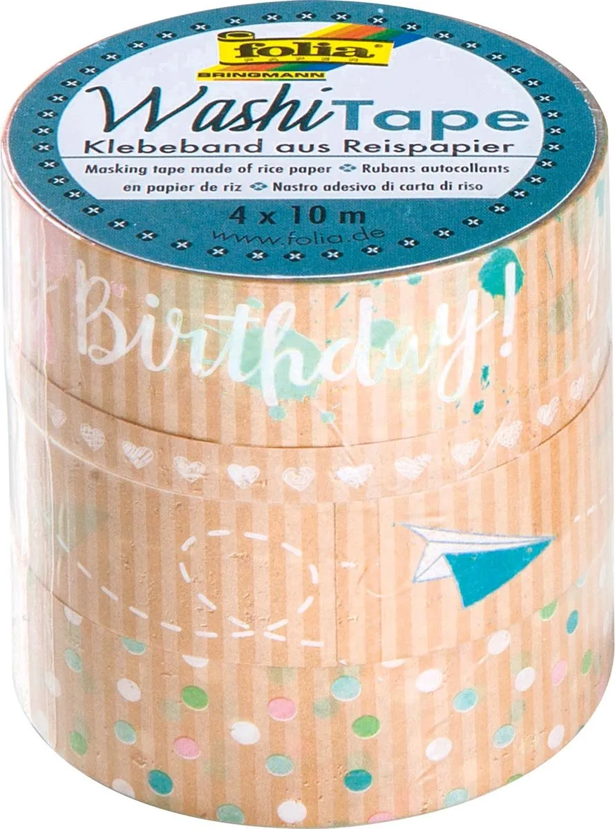 Folia Washi Tape Kraft Party I