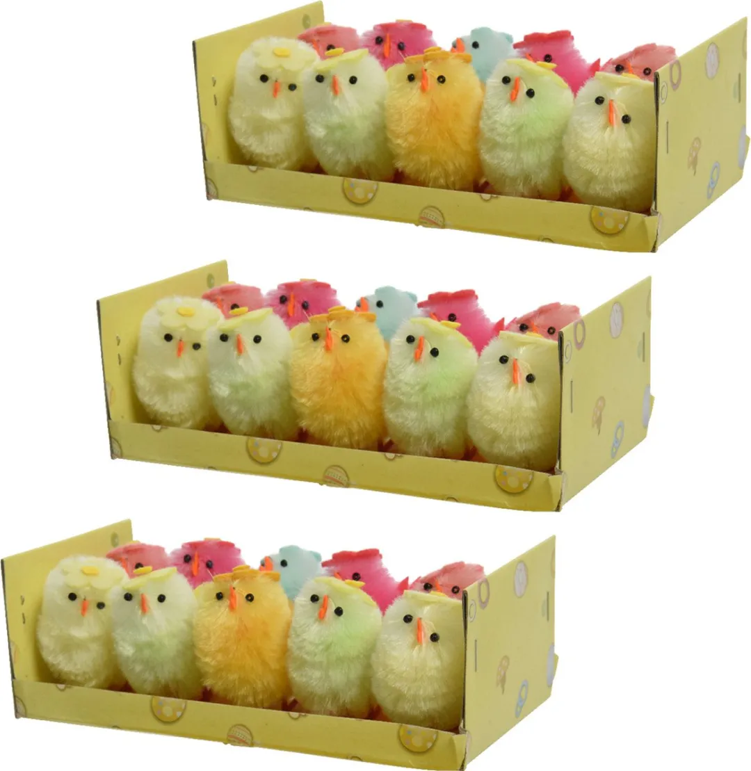 Decoris Paaskuikentjes Bloem - 30 Stuks - 5cm - Geel