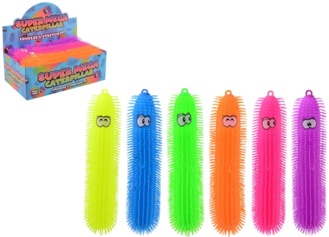 Johntoy Fluffy Worm Fidget Speelgoed 50cm - Multicolor
