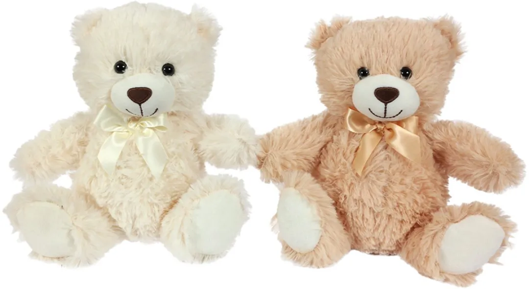 PIA Soft Toys Pluche Beren Knuffels - 25cm - Bruin/Beige