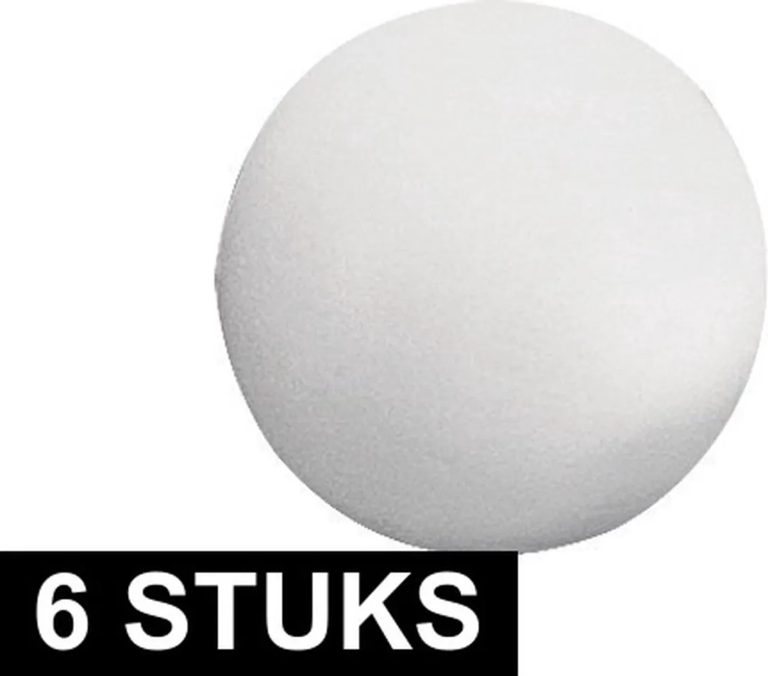 Rayher Piepschuim Bollen Wit - 6 Stuks Ø12cm