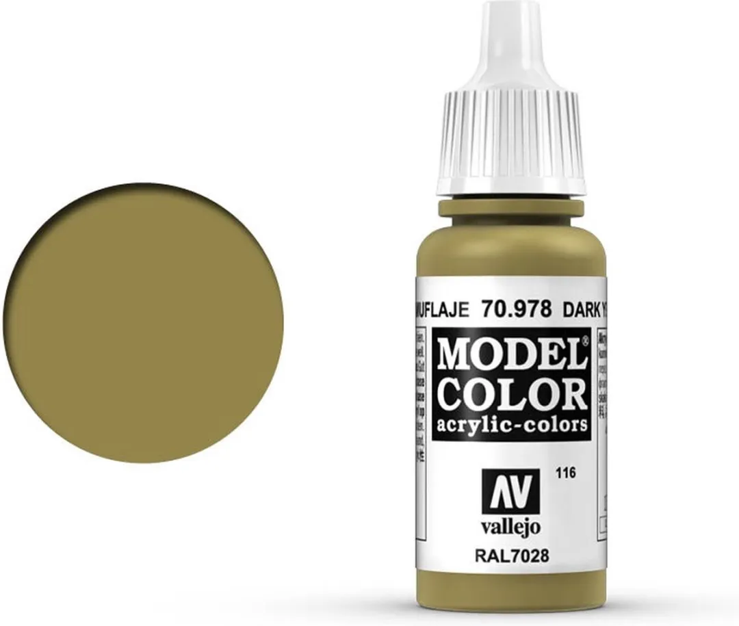 Vallejo Model Color Dark Yellow Acrylverf 17ml