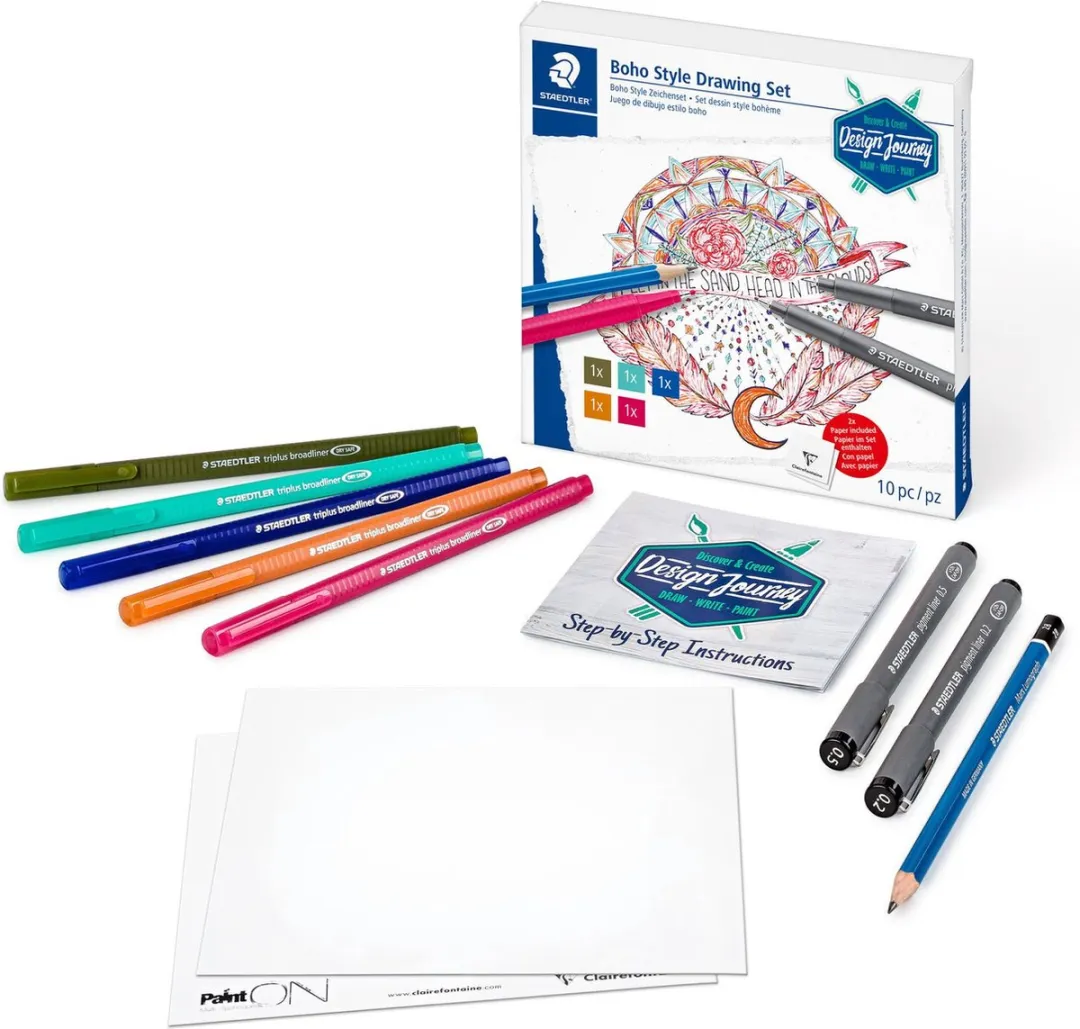 STAEDTLER Boho Style Tekenset - 10-delig - Multicolor - afbeelding 3 van 5