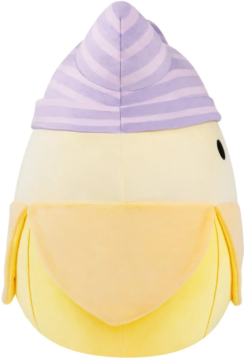 Squishmallows Junie 40cm - Geel met Paarse Strepen Kattenmuts