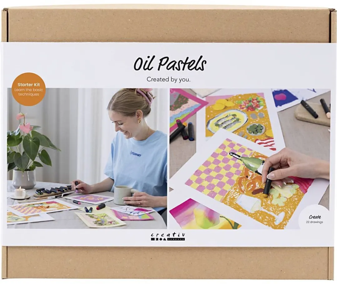 Creativ Company Starter Hobbyset Oliepastel Bloemen 24 Kleuren