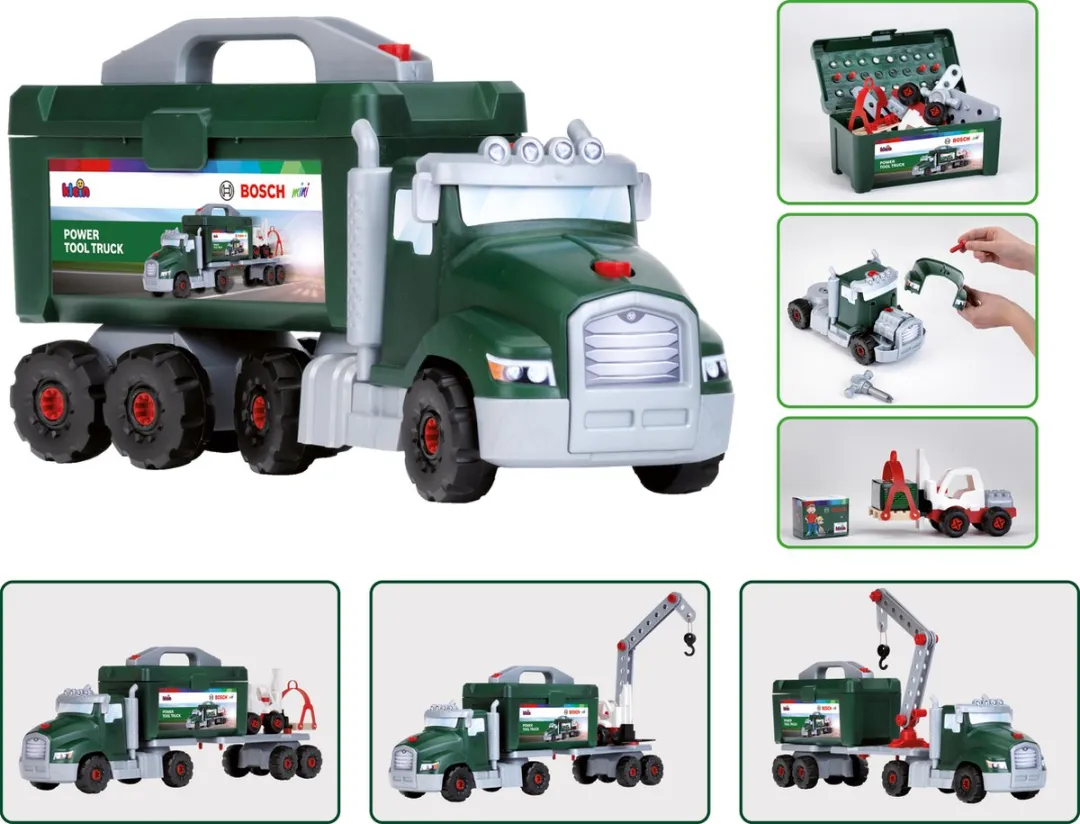 Klein Toys Bosch Mini Gereedschap Vrachtwagen 86 Onderdelen 1:24