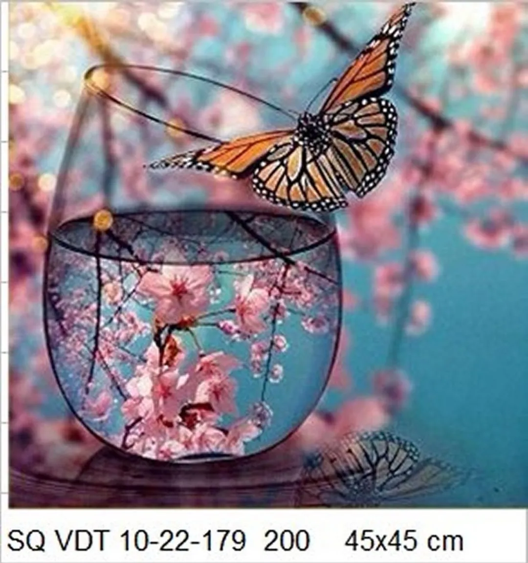 VDTOYS Diamond Painting VDTVC200 Butterflys 2 - 45x45cm