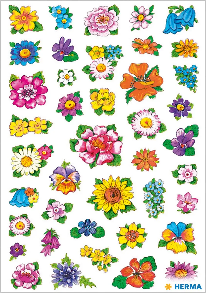 Herma 3522 Stickers Décor Klein Bloempjes - 123 Stuks