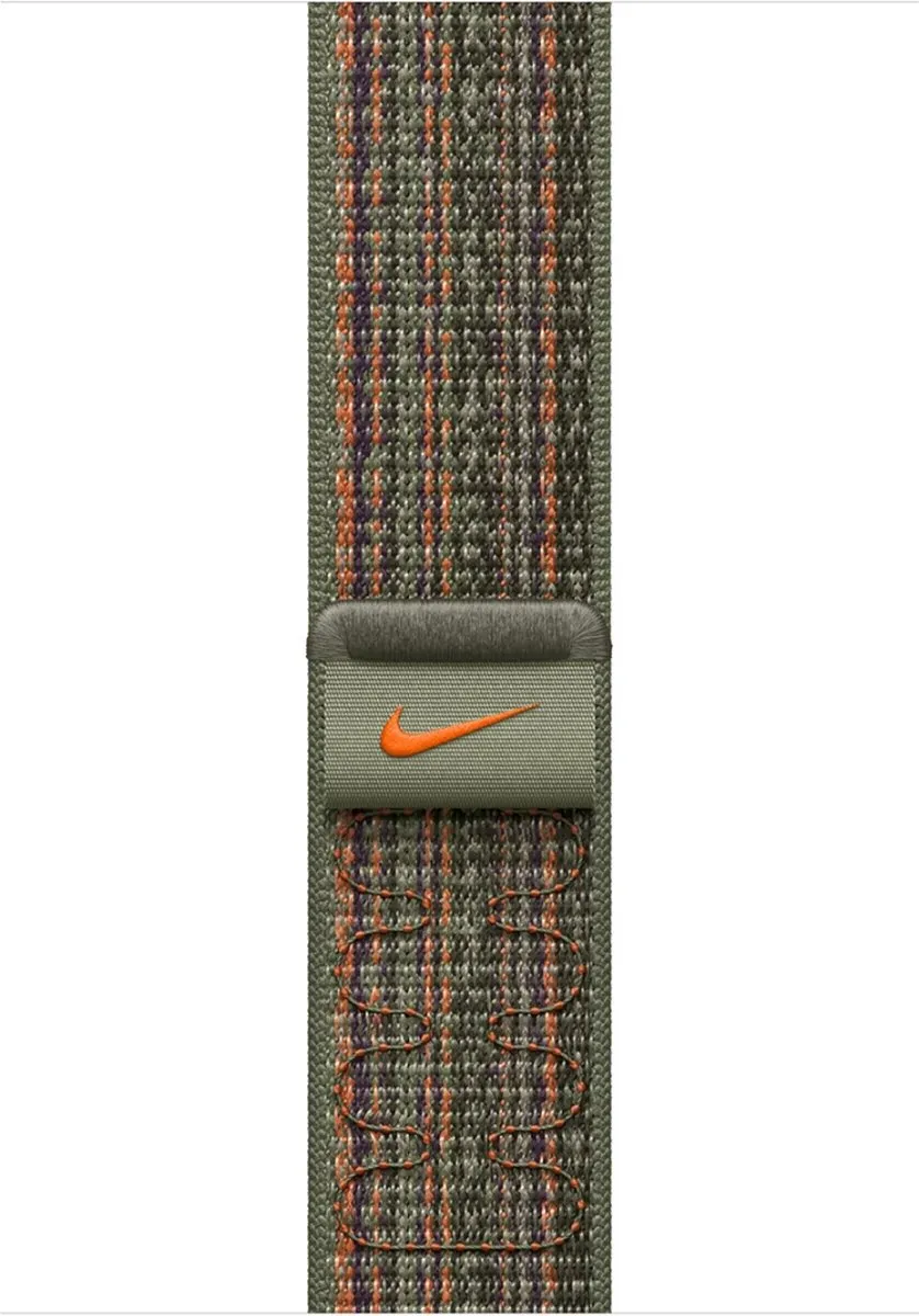 Apple Nike Sport Loop Horlogeband 41mm - Sequoia/Orange