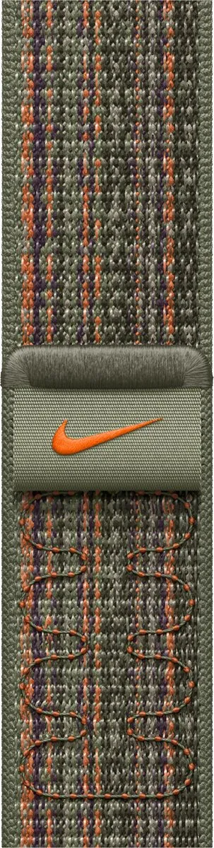 Apple Nike Sport Loop Horlogeband 41mm - Sequoia/Orange