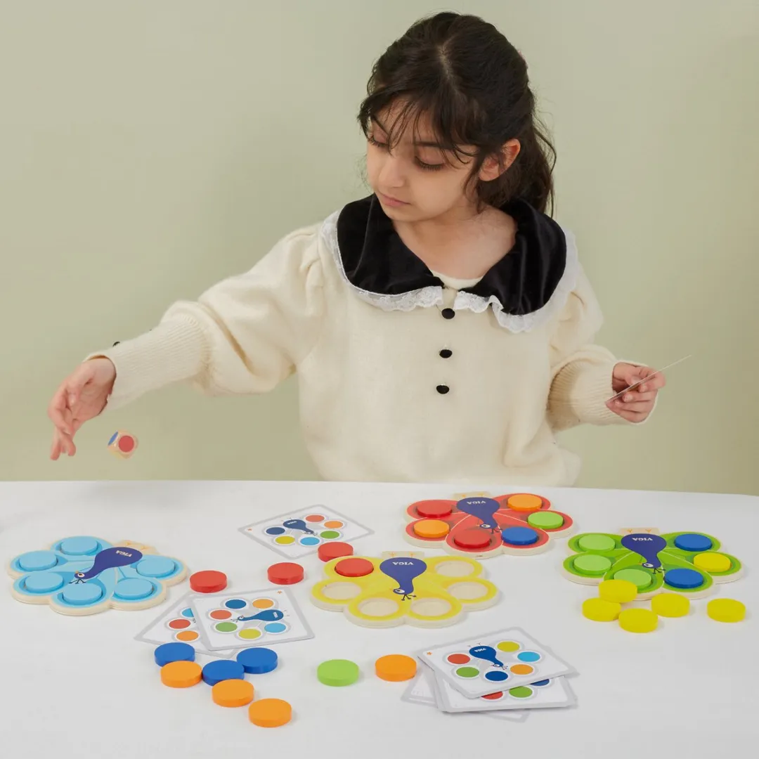Viga Toys Pauw Kleur Matching Spel - 10 Stuks - Multi - afbeelding 3 van 6