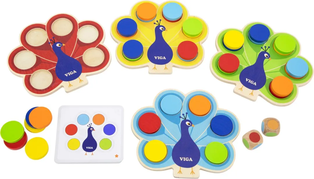 Viga Toys Pauw Kleur Matching Spel