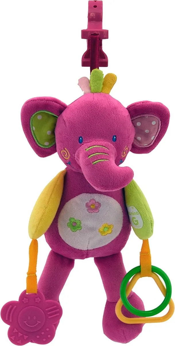 Eddy Toys Pluche Olifant 24cm - Roze