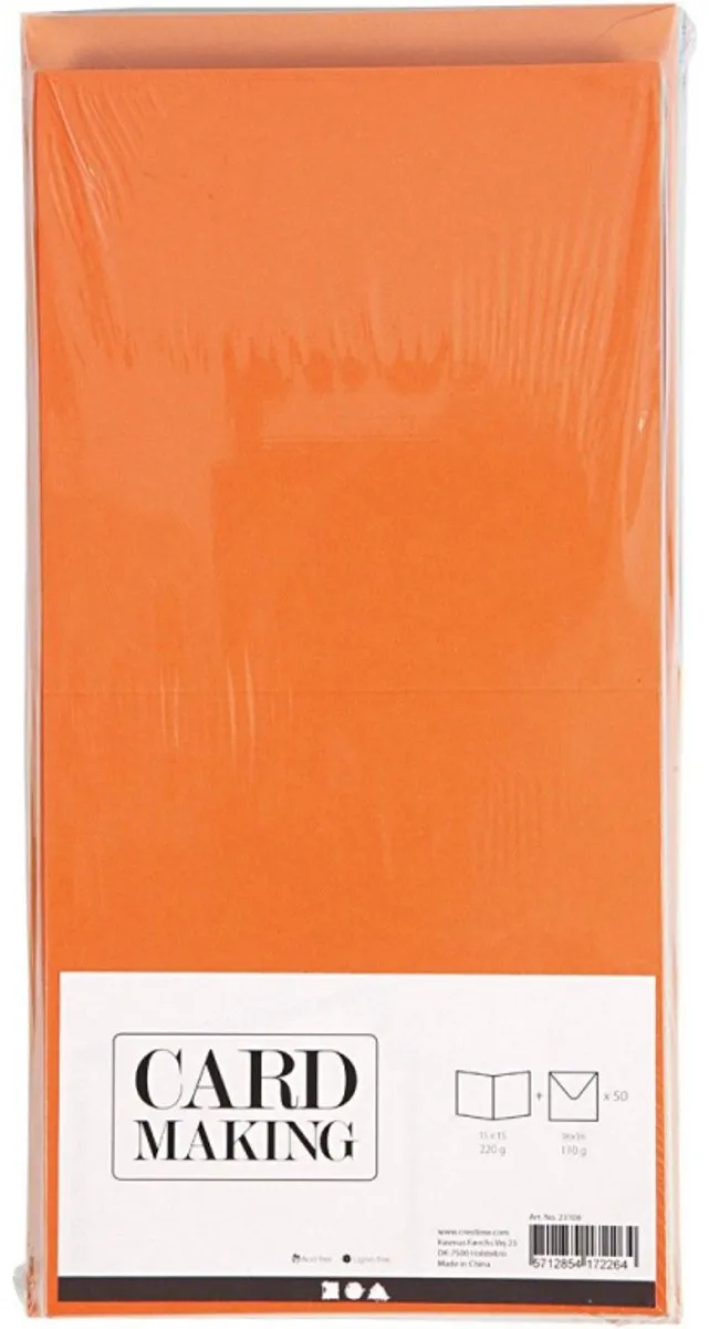 Creativ Company Kaarten & Enveloppen 15x15cm - Multi - 50 Stuks