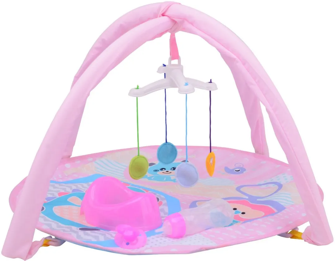 Johntoy Baby Rose Poppen Speelmat - Inclusief Draagtas - Potje - Speen - Flesje voor de pop