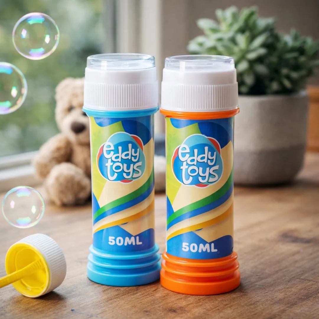 Eddy Toys Bellenblaas Set 2 Stuks - 50ml - Blauw/Oranje