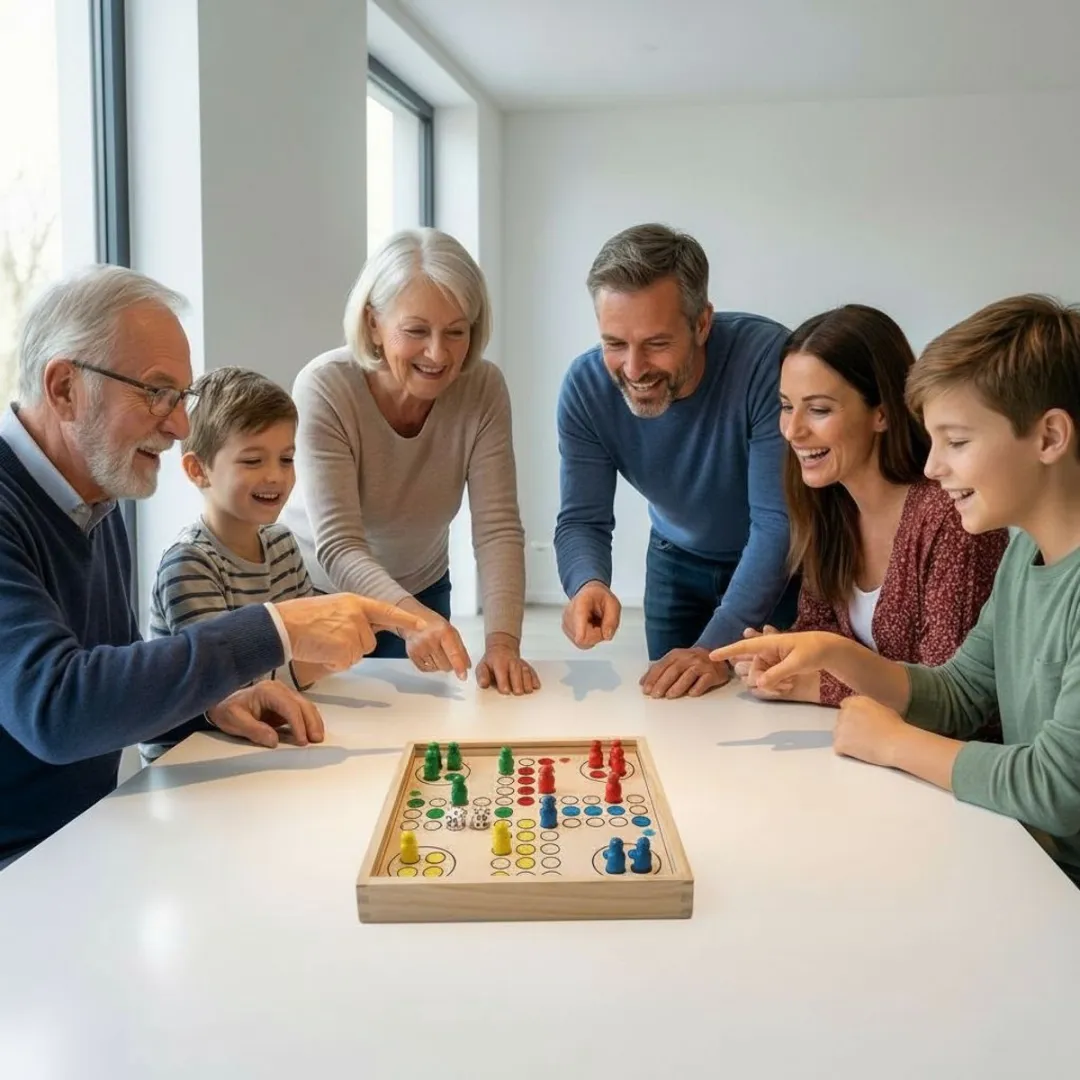 Eddy Toys Mens Erger Je Niet Houten Bordspel - 4 Spelers
