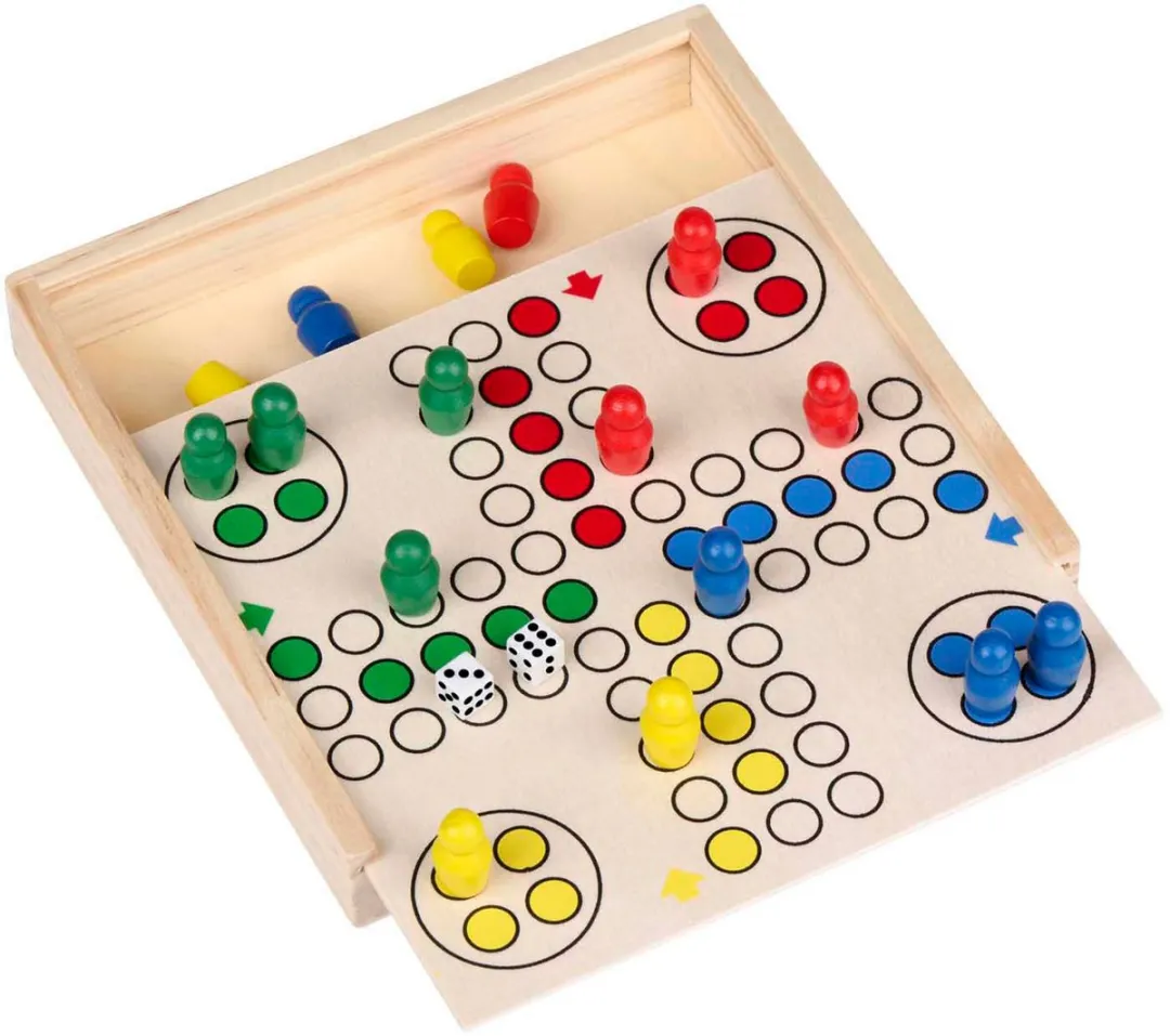 Eddy Toys Mens Erger Je Niet Houten Bordspel
