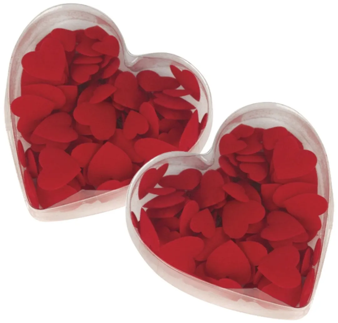 Rayher Luxe Velours Strooihartjes Rood