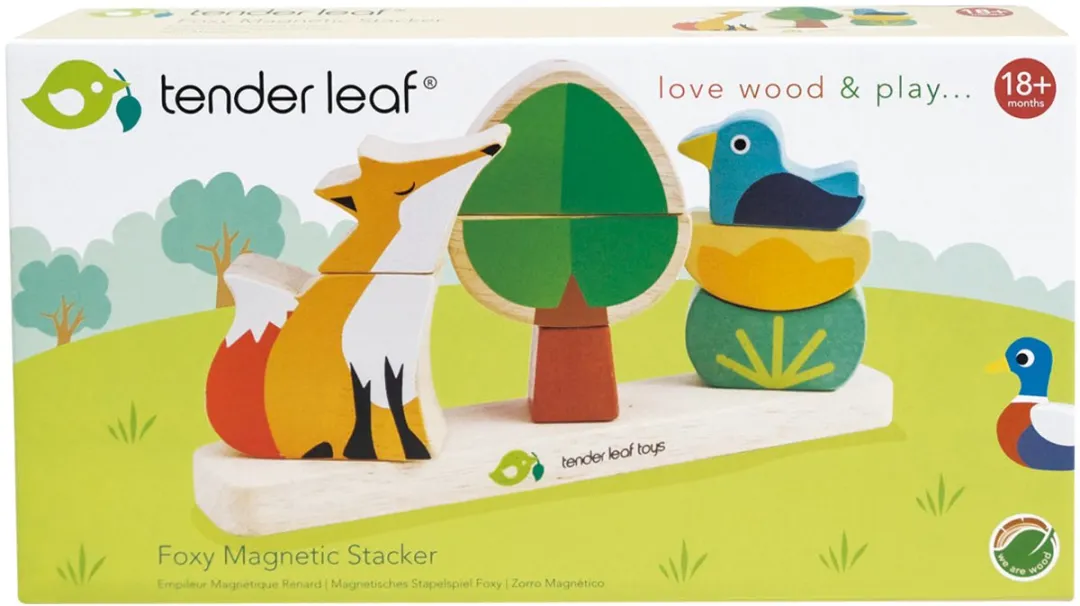 Tender Leaf Toys Magneetpuzzel Vos Hout Junior 23 Cm 9-delig
