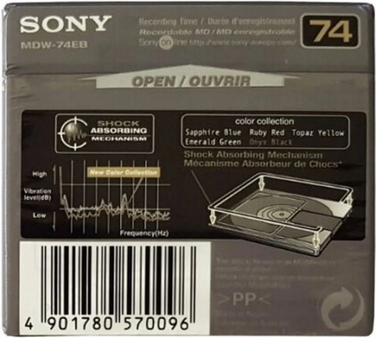 Sony MDW74EB MiniDisc - Onyx Black