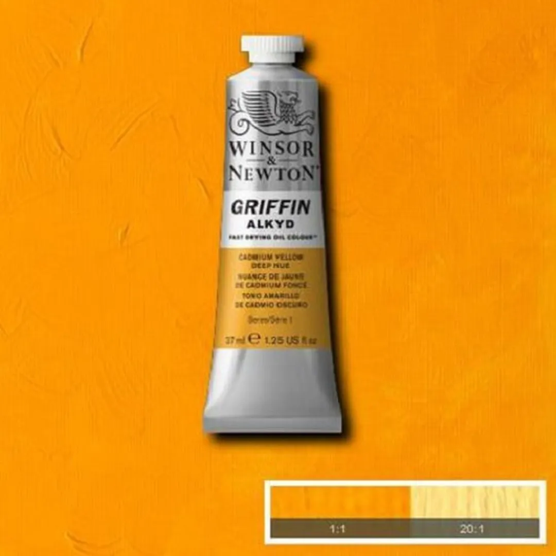 Winsor & Newton Griffin Alkyd Olieverf Cadmium Yellow Deep 37ml