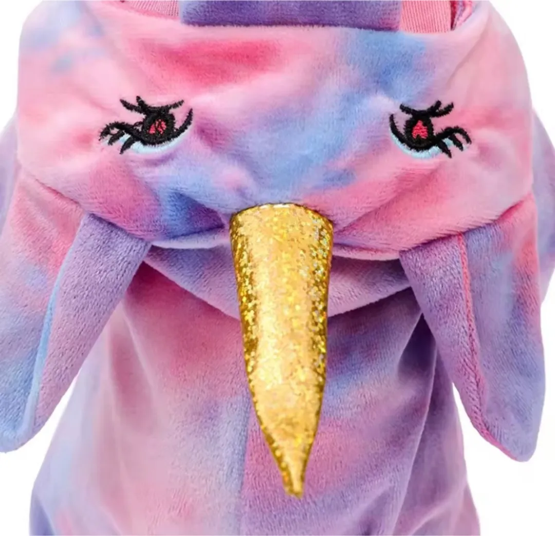 Happy U Kids Unicorn Onesie 25093001 - Baby Born Poppenkleding 36-43cm - Roze & Blauw