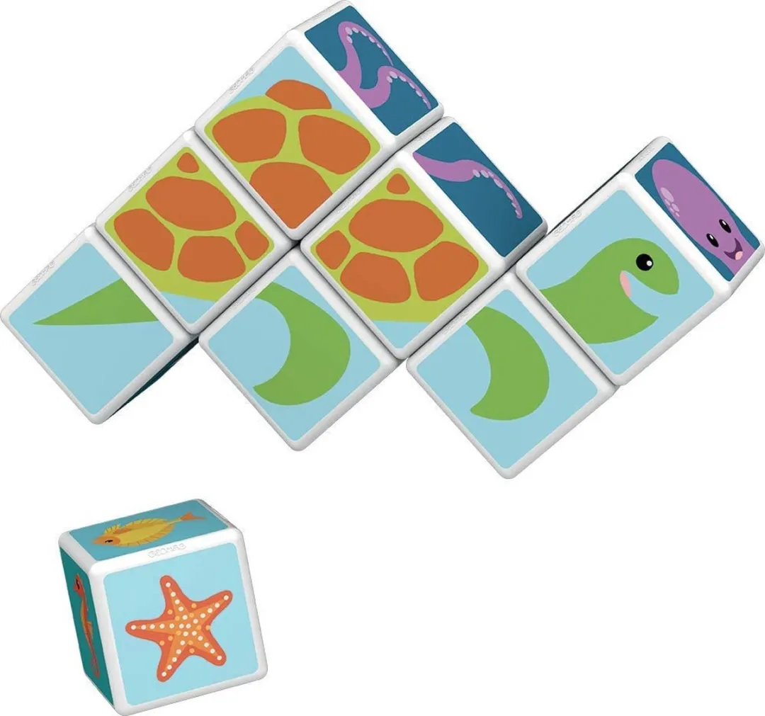 Geomag Magicube Jungle Animals 14-delig - Multicolor