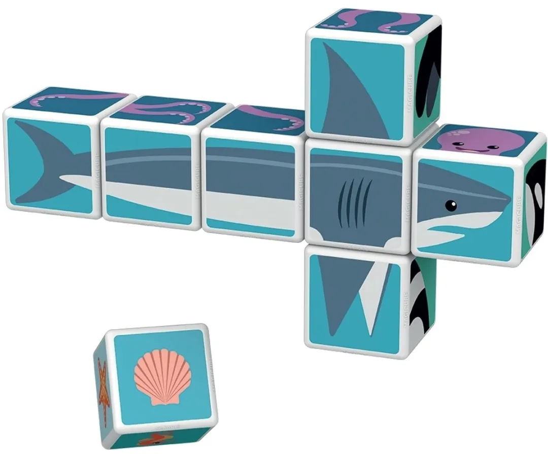 Geomag Magicube Jungle Animals 14-delig - Multicolor