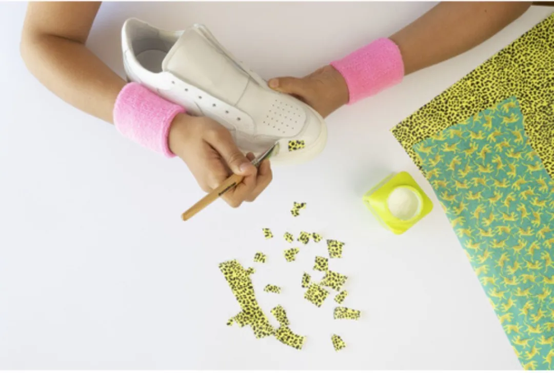 Decopatch Papier Luipaardprint Geel FLUO - A3 - 2 Kleuren