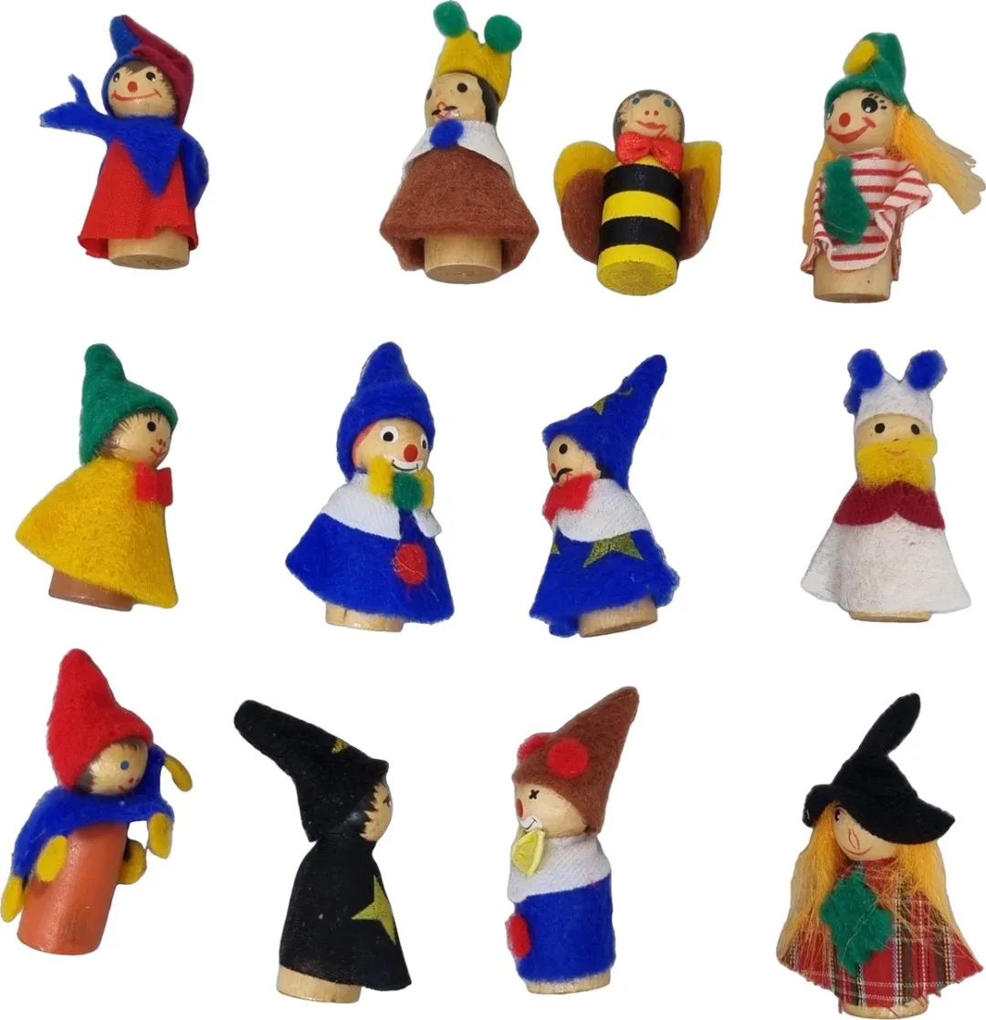 Charl's Toys Gelukspoppetjes Theater - 12 Stuks - Multi