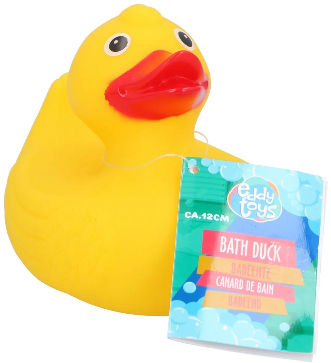 Eddy Toys Gele Badeend 12cm - Rubber