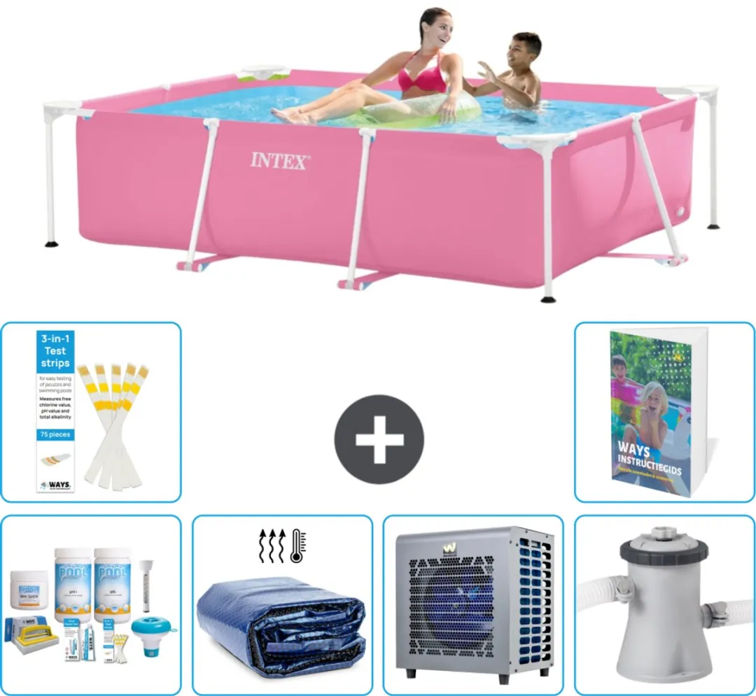 Intex Rechthoekig Frame Zwembad 220x150x60cm Roze