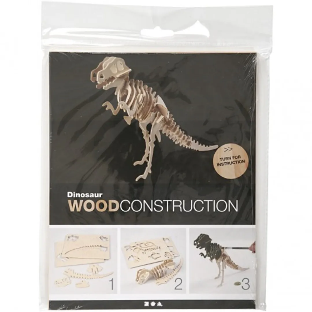 Creativ Company 3D Puzzel Dinosaurus - Bruin