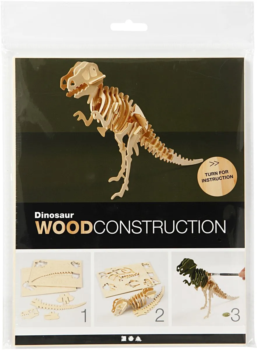 Creativ Company 3D Puzzel Dinosaurus - Bruin